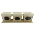 thumbnail image 1 of Wood 3 Flower Pots In Tray W/ChalkboardLabel, 1 of 1