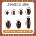 thumbnail image 1 of Wood 350Pcs Natural Oval Wood Beads 7 Sizes Coconut Brown Wooden Spacer Beads Tiny Barrel Wooden Tube Beads Loose Beads for Crafts Necklace Bracelet Earring DIY Jewelry Making Hole: 2.5mm, 1 of 7