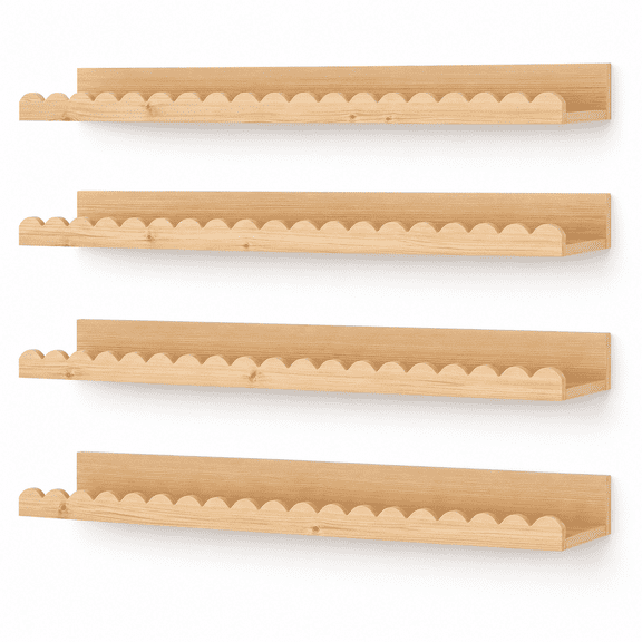 Wood 36 Inches Floating Shelves 4-pack Wall Mount Storage Organizer