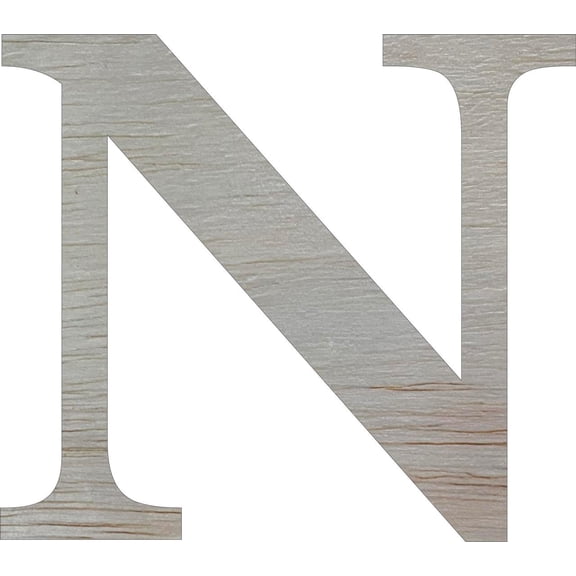 Wood 4'' Times Letter N, Unfinished Craft Letter