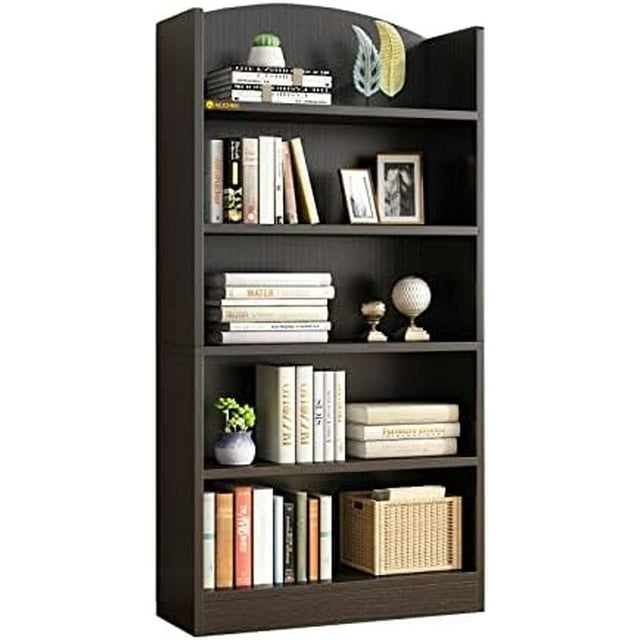 Wood 5Shelf Bookcase 47.24” Tall Office Bookshelf 5Tier Storage
