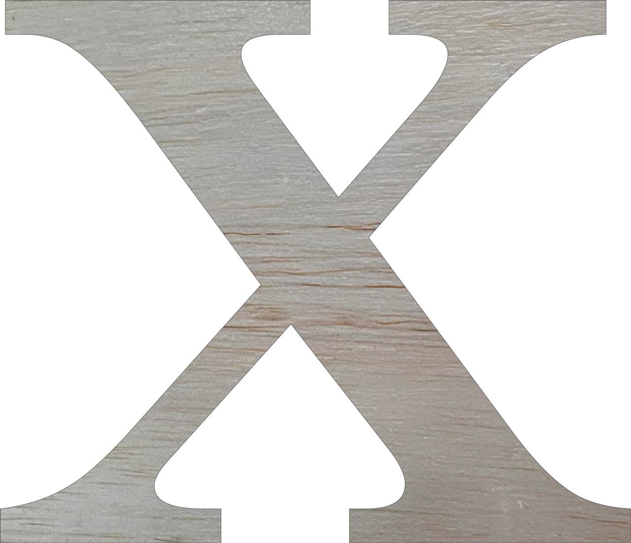 Wood 5'' Times Letter X, Unfinished Craft Letter - Walmart.com