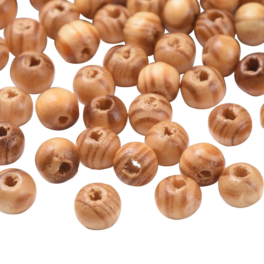 Wood 6000 pc Original color Natural Wood Beads Round Wooden Spacer Beads for Jewelry Making Undyed Peru 6~7x4~5mm Hole: 2mm