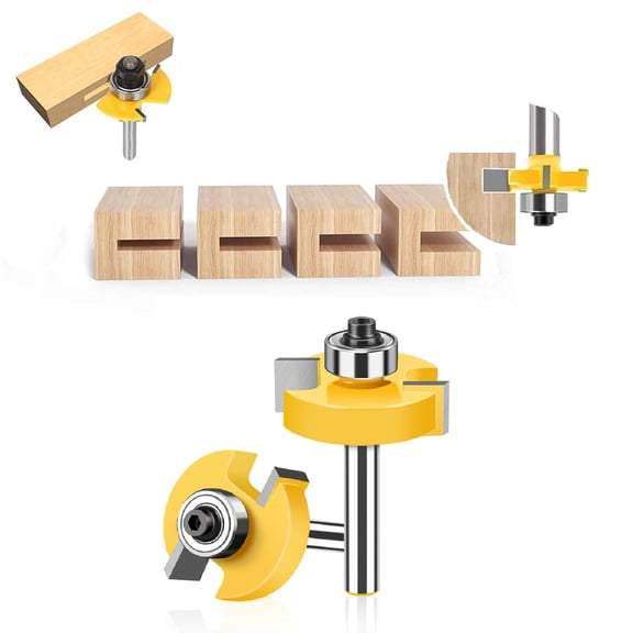 Wood 8mm Shank Straight End Mill Set – Flush Trim & Corner Round Coves Box Bits, Multiple Sizes(RL 8*32*4 1 PC)