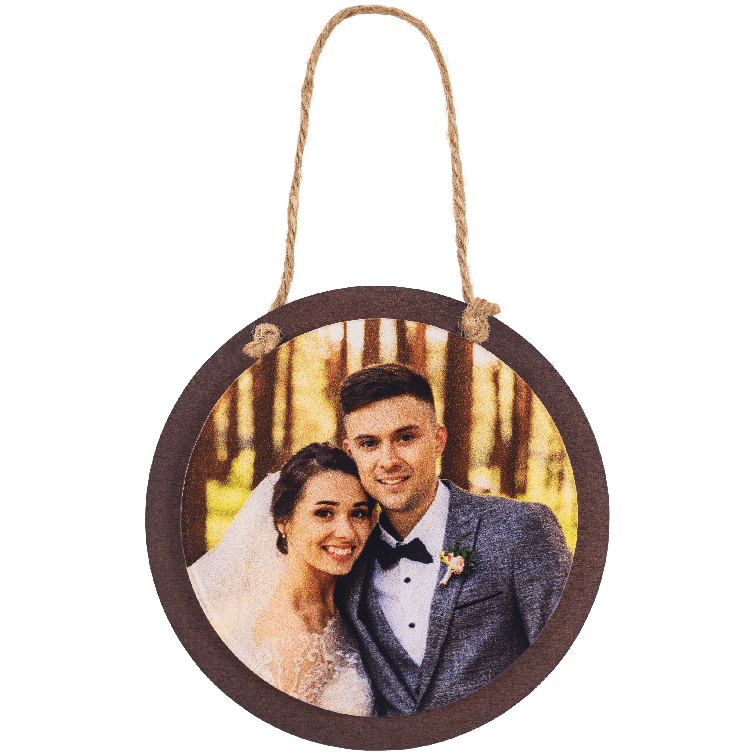 Personalized Wood & Acrylic Round Ornament