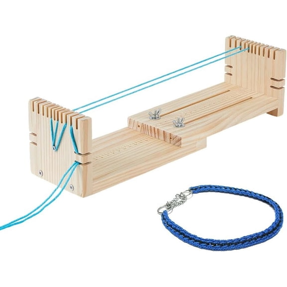 Wood Adjustable Bracelet Jig - DIY Hand Knitting Wristband Jig - Wood Bracelet Maker for Bracelets Necklaces Accessories for making