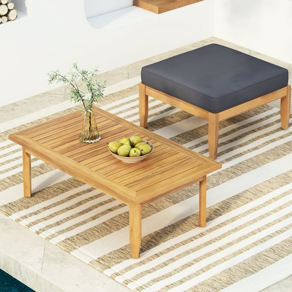 Wood And Coffee Table - Mid-century Modern Chic With Water- Cushions Classy Slat Feature : & Fascinating Design