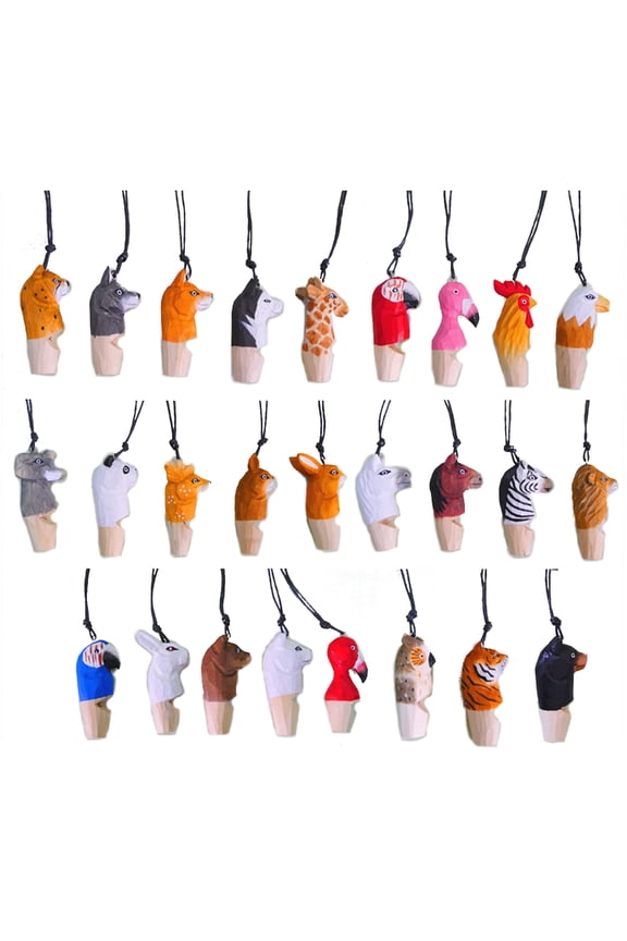 Wood Animal Necklace and Playful Pendant Choker for Adults Educational Party Favor