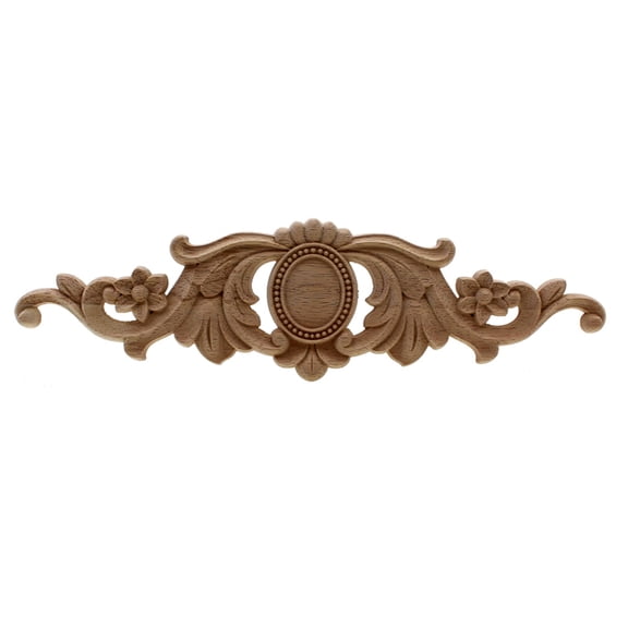 Wood Appliques Onlays Decorative DIY Onlays for Furniture Long Wood Carved Onlay for Bed Door Cabinet Wardrobe Furniture Decoration