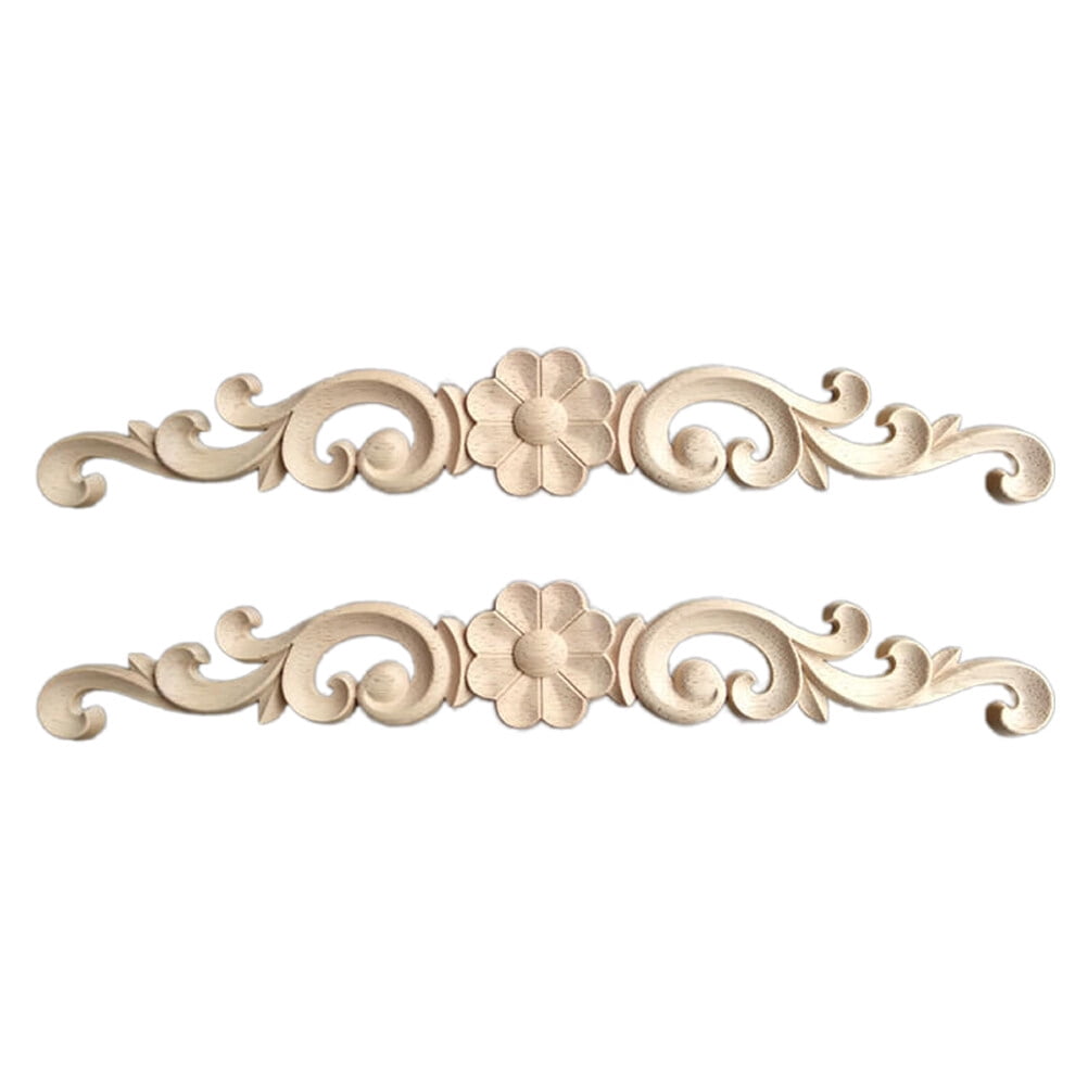 Wood Appliques Onlays Furniture Carved Applique Decorative Onlay Corner Wall Wooden Door