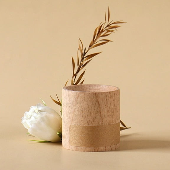 Wood Aromatherapy Diffuser 1.57 Inch Cylindrical Oil Diffuser for Sleep Improvement Home Yoga Workout Contemplation Brown 1 Pc