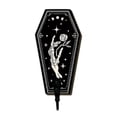 thumbnail image 1 of Wood Art Wall Decor with Black Metal Hook, Vintage Halloween Wall Hanging Decor for Entryway Door, Gothic Coffin-Shaped Key Holder for Wall, 1 Piece, 1 of 5