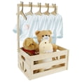 thumbnail image 1 of Wood Baby Shower Crate Closet Practical Baby Storage Crate with Handle Decorative Baby Shower Basket Multipurpose Baby Shower Gift Basket for Boys Girls Pregnancy New Parents, 1 of 8