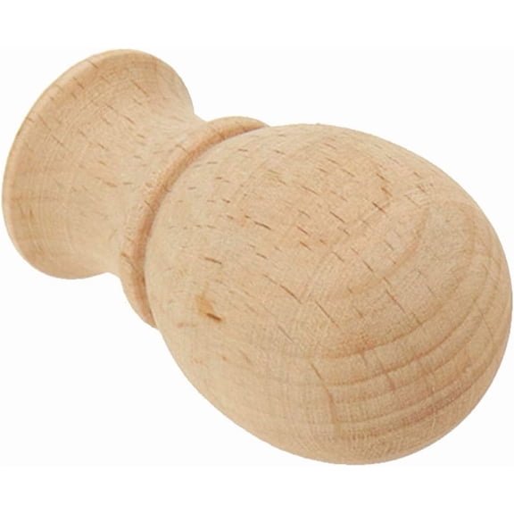 Wood Ball Lamp Finial End Fittings for Lamp Shade 1.73in H x 0.98in D 2pcs