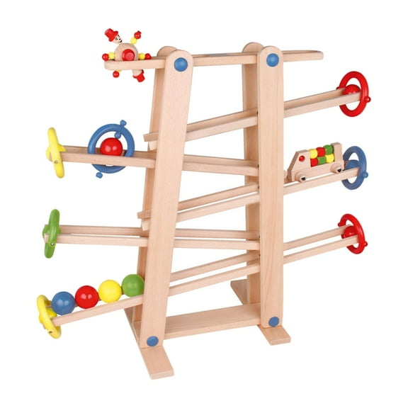 Wood Ball Ramp Maze running track Interactive Learning for Game Early Education