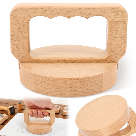 Wood Baren for Printmaking,Wood Block Printing Baren for Printmaking with Comfortable Ergonomic Handle Linocut Block Printing Baren Printmaking Tool