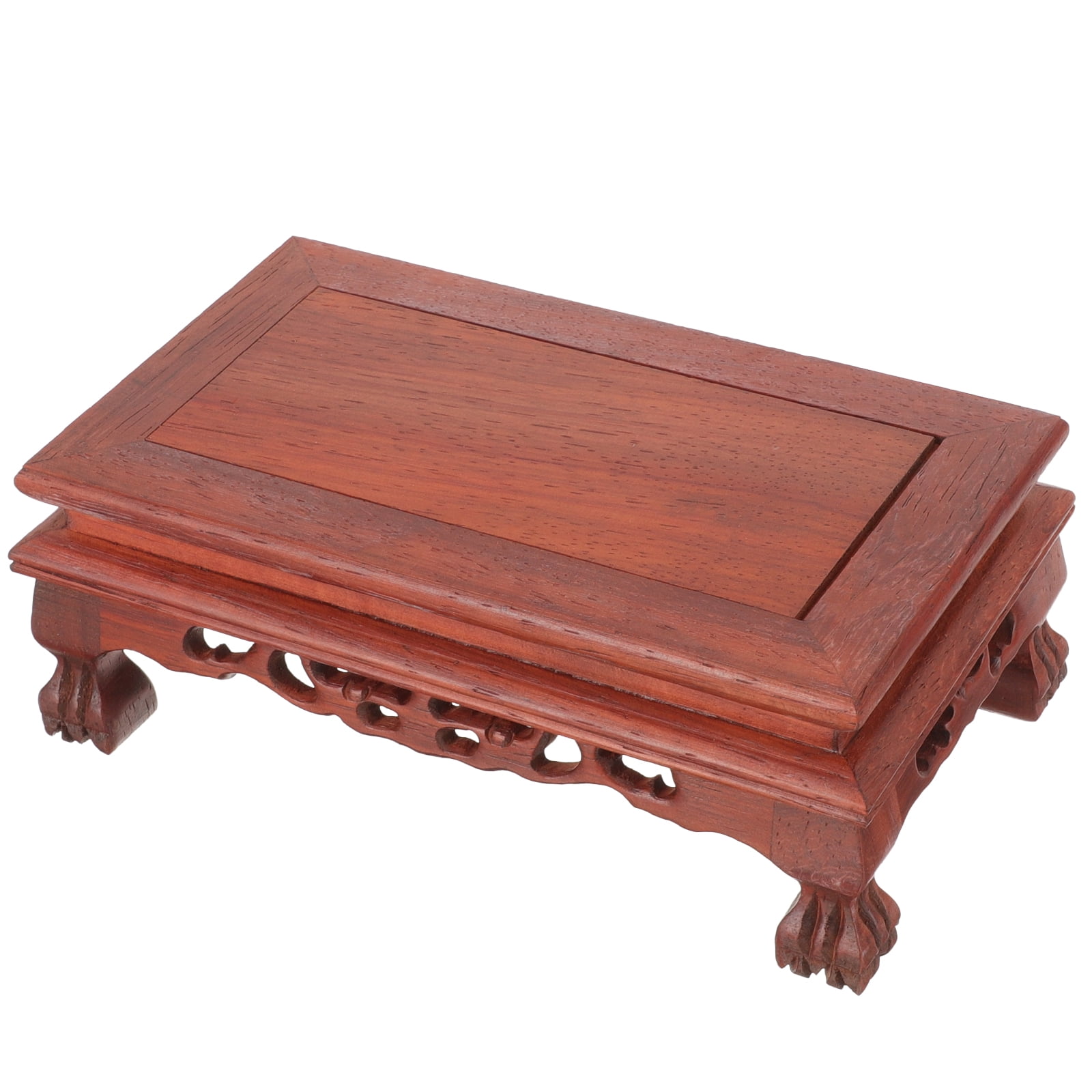 Wood Base Flower Vase Base Vase Display Stand Vintage Wooden Planter Riser