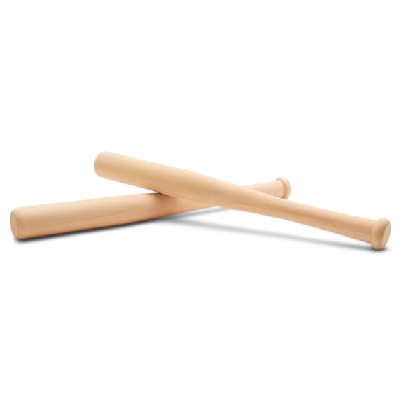 Wood Baseball bat 12 Inch Pack of 4 Unfinished Mini Wood Baseball Bat, Small Bat, Party Decor, Bedroom, Crafts, by Woodpeckers