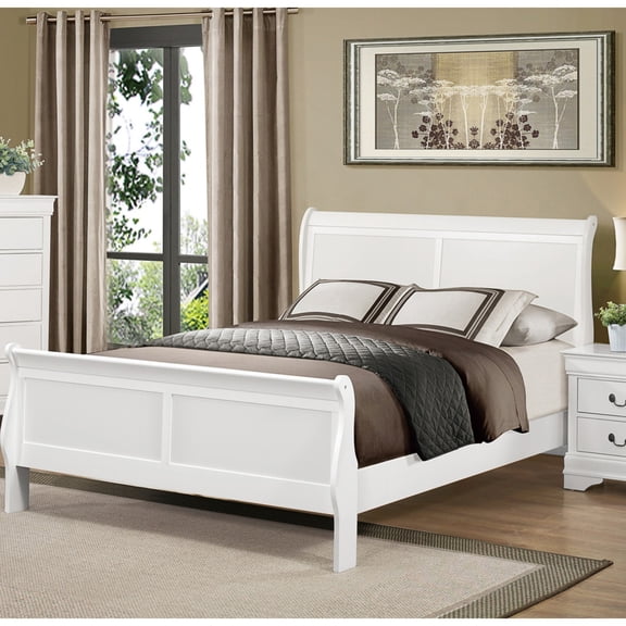 Wood Based - Traditional Transitional Style - Bedroom Application - Full Bed with Rails and Headboard
