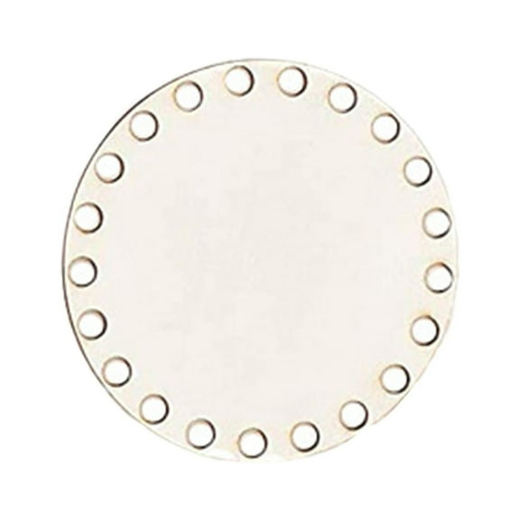 Wood Basket Bottom Handwoven Cross Stitch Crochet Basket Blank Round Circle for Knitting Basket Crochet Supplies Basket Weaving 15cm