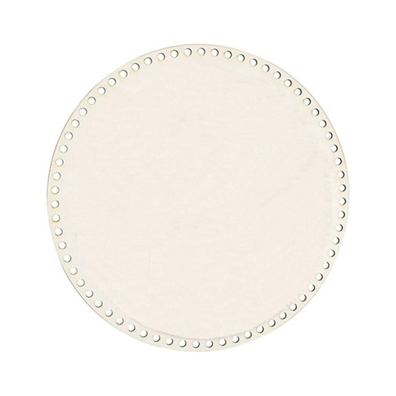 Wood Basket Bottom Handwoven with Holes Blank Carved Crochet Basket Round Circle for Crochet Bag Handbag Craft DIY Basket Weaving 25cm