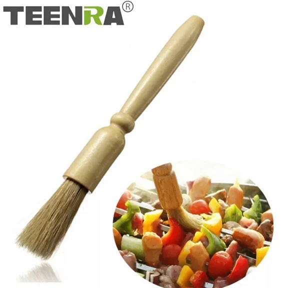 Wood Bbq Brush Basting Oil Cake Baking Roasting Bake Butter Bread Kitchen Tool