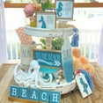 thumbnail image 1 of Wood Beach Tiered Tray Sign Decor Beach Coastal House Farmhouse Decor Rustic Mini 3D Wood Kitchen Signs Beachy Mermaid Summer Wooden Decor Inspired Signs Set of 6, 1 of 6