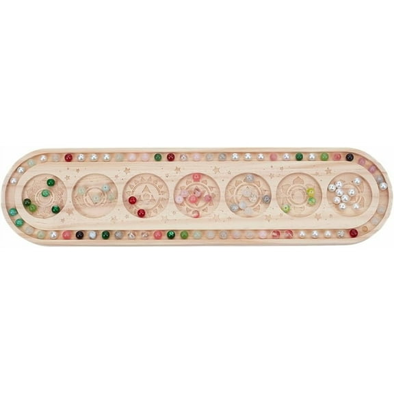 Wood Bead Design Board Oval Rectangle Bracelet Bead Board with Chakra Pattern Bead Tray