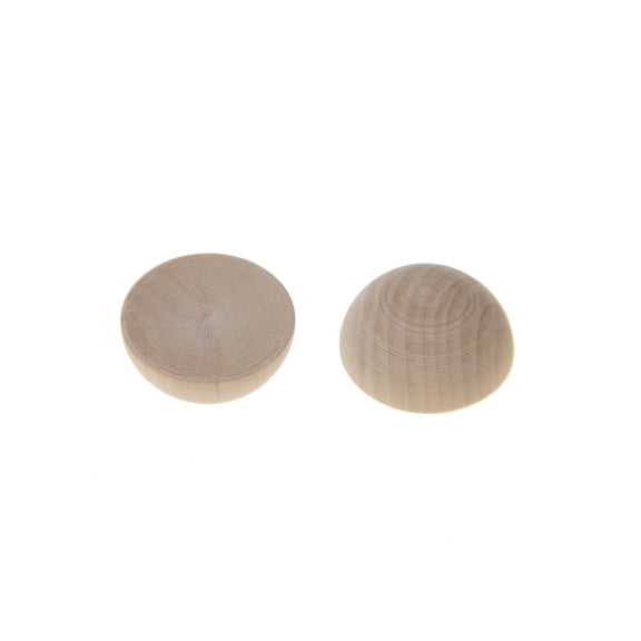 Wood Bead Halves by Make Market  Unfinished Half-Round Wooden Embellishments for Crafts & DIY Decor - 1.5" Diameter - 6 Packs