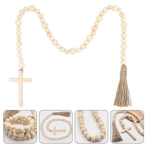 Wood Bead Tassel Garland Decor for Tray Centerpiece Boho, By Meiiso, Large Inventory!