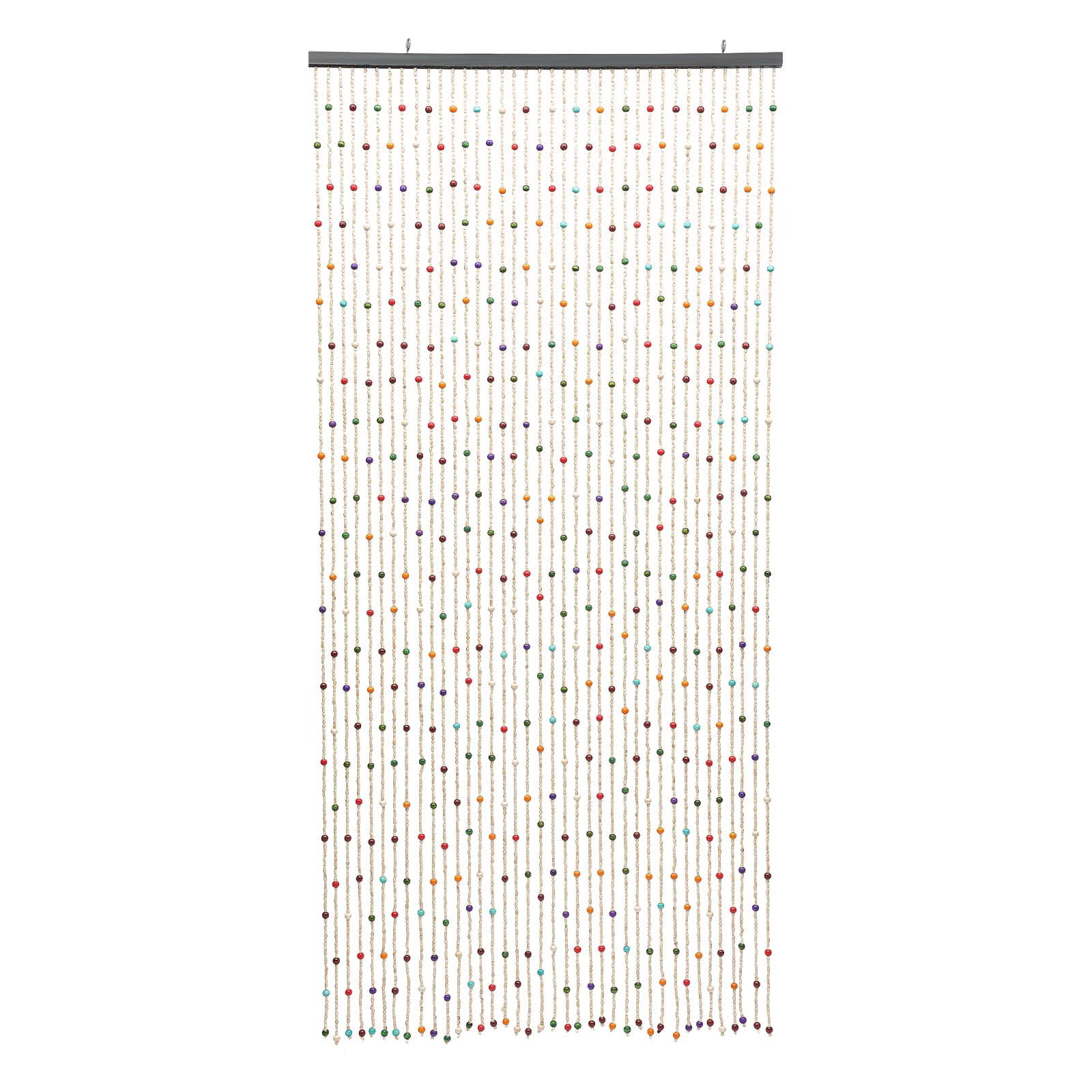 Wood Beaded Curtain 38 Line Wave Dense Fringe Beaded Door 35.43 * 74.89 in Natural Wooden Door Beaded Curtain Front Door Decor Curtain for Living Rooms, Windows, Doorways, Bedrooms
