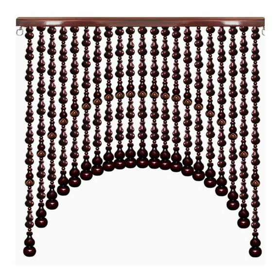 Wood Beaded Curtains for Doorway,Handmade Wooden Rustic Divider Strip Tassel Beads Curtain Wall Hanging Strings Panel Decoration For Living Room Bedroom Decor