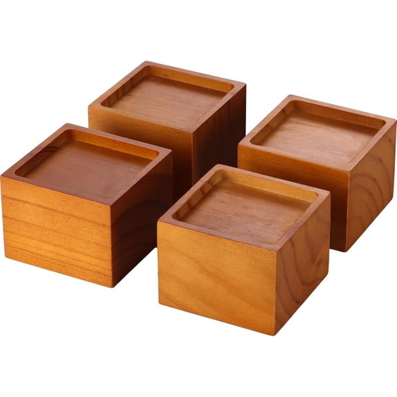 Wood Bed Furniture Risers 3 Inch, Solid Pine Wood Furniture Risers: Enhance Durability, Comfort, and Style with Effortless Installation and Added Functionality