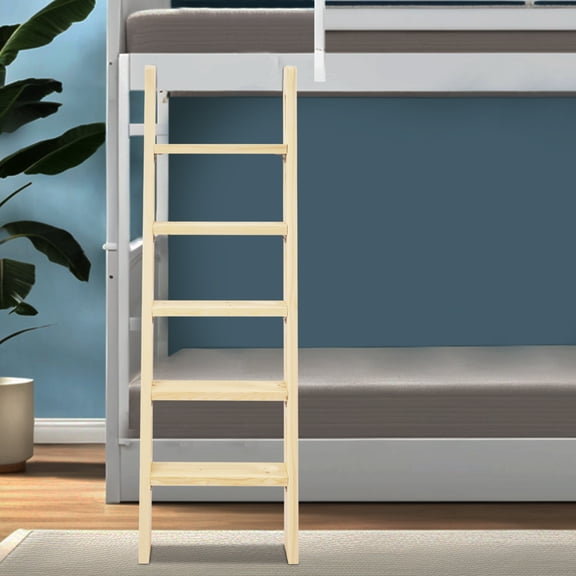 Wood Bed Ladder, 150cm Climb Ladder Universal Space-Saving Motorhome Step Ladder