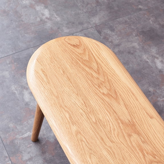 Wood Bench | Suitable for Narrow Entryways and Dining Tables | Natural Oak Wood with Nice Pattern | Accommodates Adults and Children