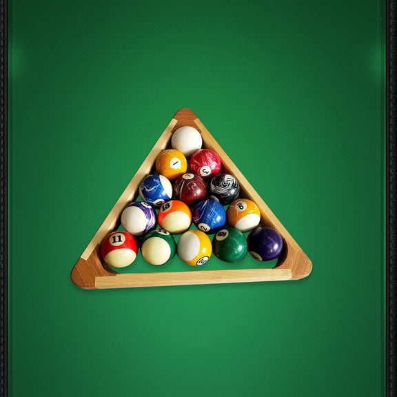Wood Billiard Triangle Ball Rack, Pool Table Regulation Size Billiard Balls Pool Rack, Wooden Table Pool Ball Rack for Billiard Room,8 Balls, Practice