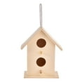 thumbnail image 1 of Wood Bird House Unfinished Birdhouse to Paint Wooden Hanging Sleeping Nest for Outdoor Wild Bird Garden Decoration, 1 of 16