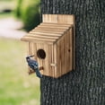 thumbnail image 1 of Wood Bird Houses for Outside with Pole Wooden Bird House for Finch Bluebird Cardinals Hanging Birdhouse Garden Country Cottages, 1 of 2
