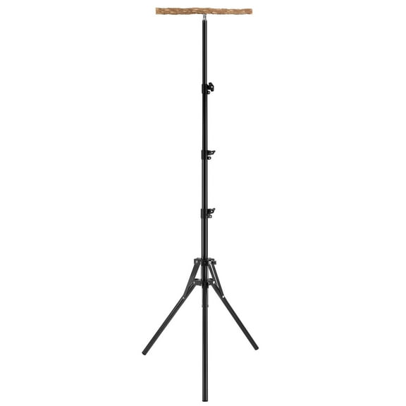 Wood Bird Perch Stand Easy to Install Bird Shower Perch 16-63 in Height Adjustable Parrot Training Stand Parrot Rack for Indoor and Outdoor