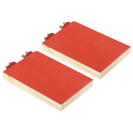 Wood Bird Perch Stand Parrot Stand Platform Cage Accessory Paw Grinding Clean, Red 2 Pack