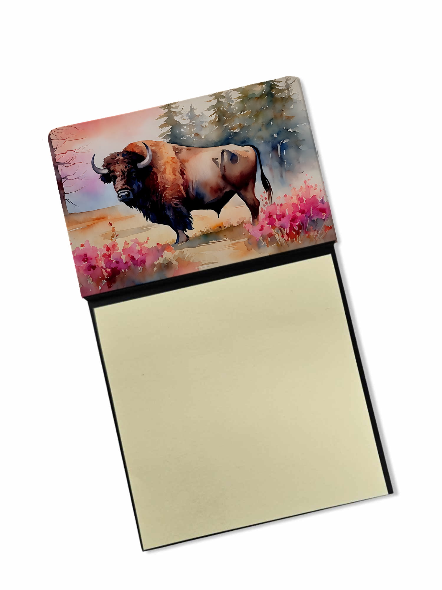 Wood Bison Sticky Note Holder 3.25 in x 5.25 in
