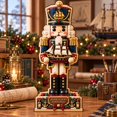 Wood Block Shelf Sitter, 3-Layer Maritime Nutcracker, Christmas ...