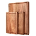 Wood Boards Set With Juice Groove & Handles For Kitchen 3-piece ...
