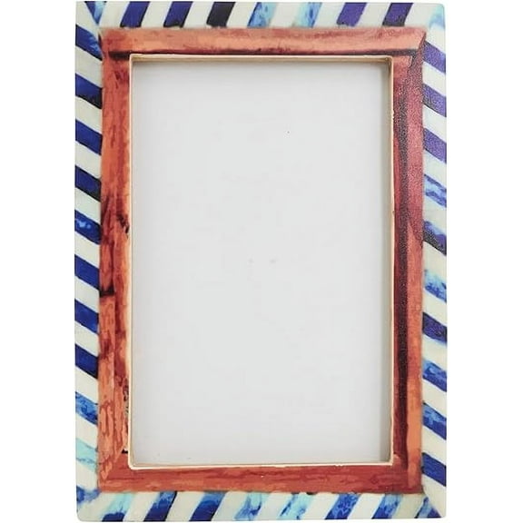 Wood & Bone Chevron Photo Frame
