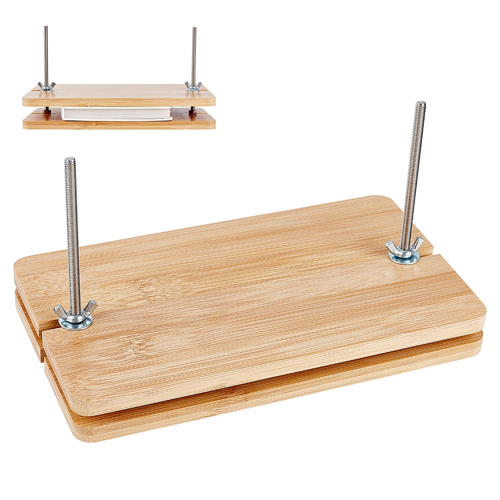 Wood Book Binding Machine Kits with Screw Wing Nut BurlyWood 235x130x10mm