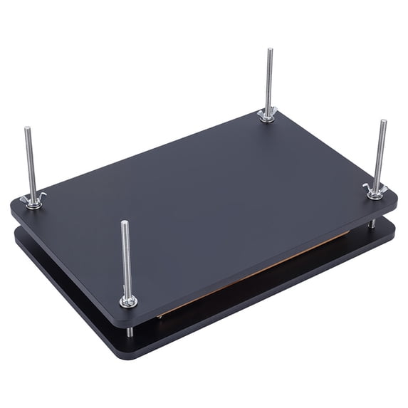 Wood Book Press Board Bookbinding Tool with Screw Black Finished Product: 295x193x122mm DIY