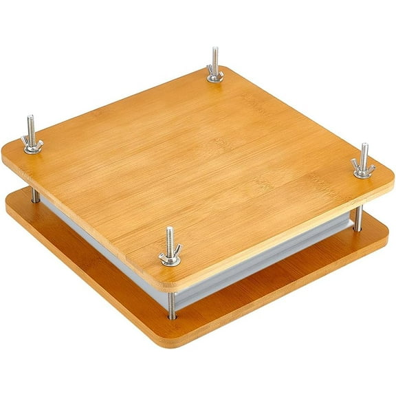 Wood Bookbinding Press Flower Press Square Book Press Machine Flat Paper Press Machine for Handmade DIY Bookbinding Supplies and Flower Press Brownish