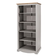 Wood Bookcase 5 Shelf Corona Gray | Furniture Dash