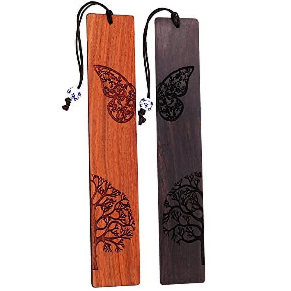 Wood Bookmark for Women and Men,Wooden Bookmarks with Tassel,Unique Gifts Set for Book Lovers
