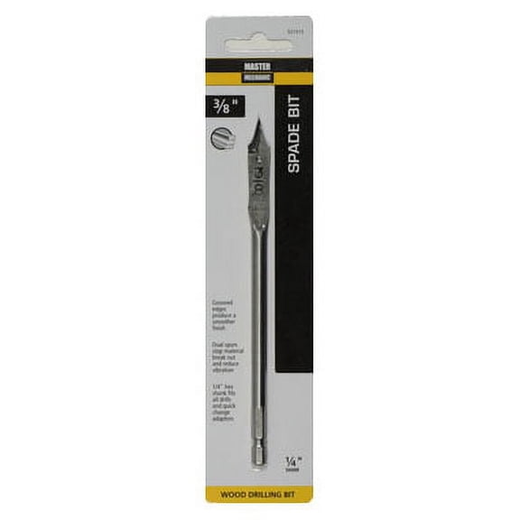 Wood Boring Bit, Spade, 3/8", Disston, 521313